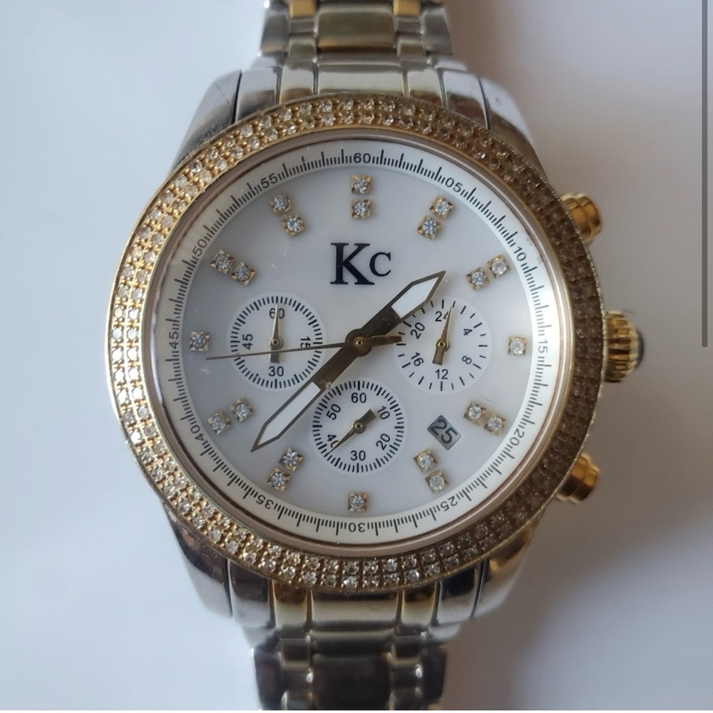 {Techno By KC} Ladies Diamond Bezel Watch - Picture 2 of 7